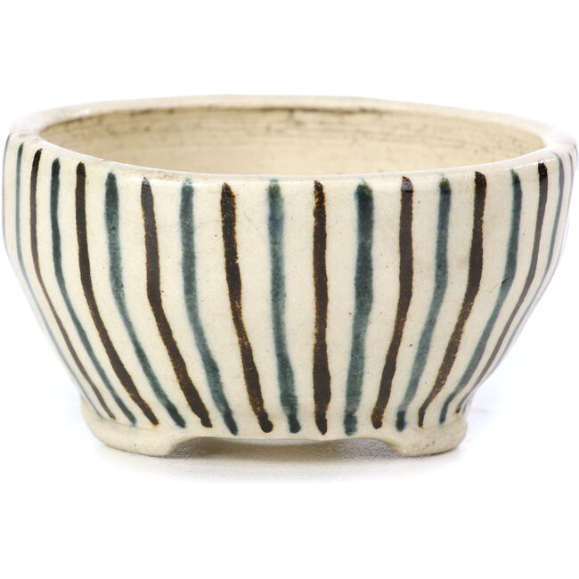 Vaso per bonsai rotondo beige di Bonsai - 66 x 66 x 40 mm