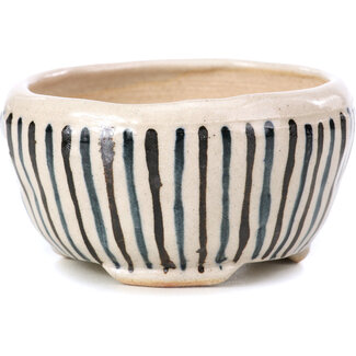 Bonsai Pot à bonsaï rond beige de 85 mm par Bonsai, Japon