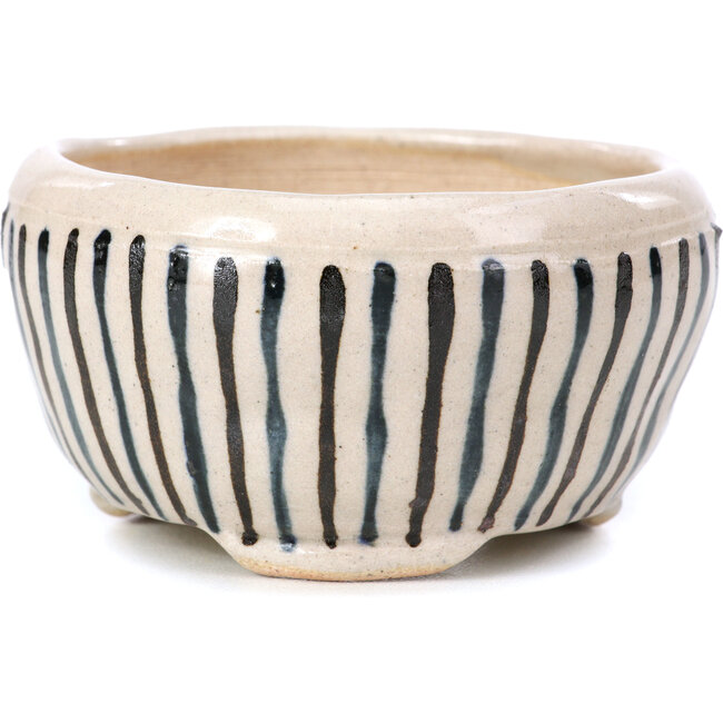 Round beige bonsai pot by Bonsai - 85 x 85 x 45 mm