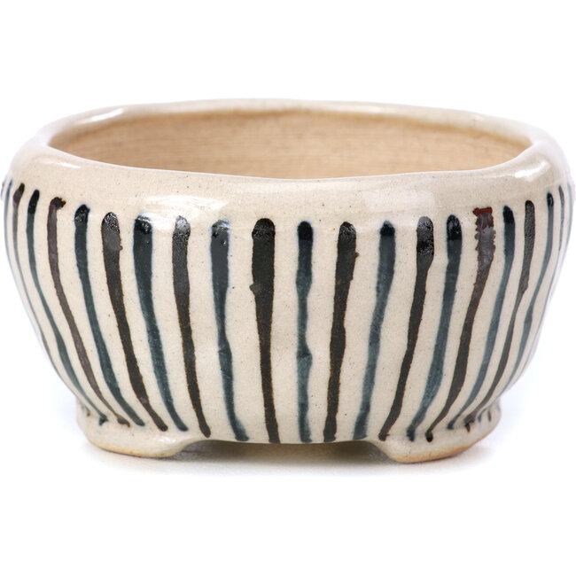 Vaso per bonsai rotondo beige di Bonsai - 85 x 85 x 45 mm