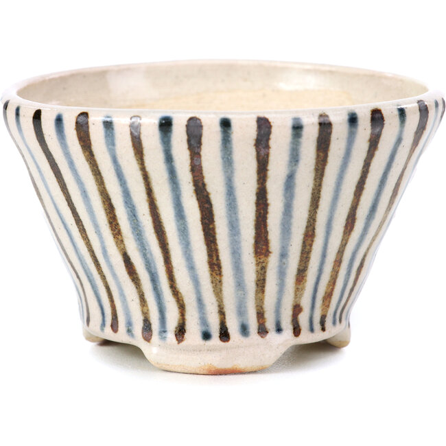 Maceta de bonsái redonda beige de Bonsai - 85 x 85 x 45 mm