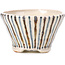 Pot à bonsaï rond beige par Bonsai - 85 x 85 x 45 mm