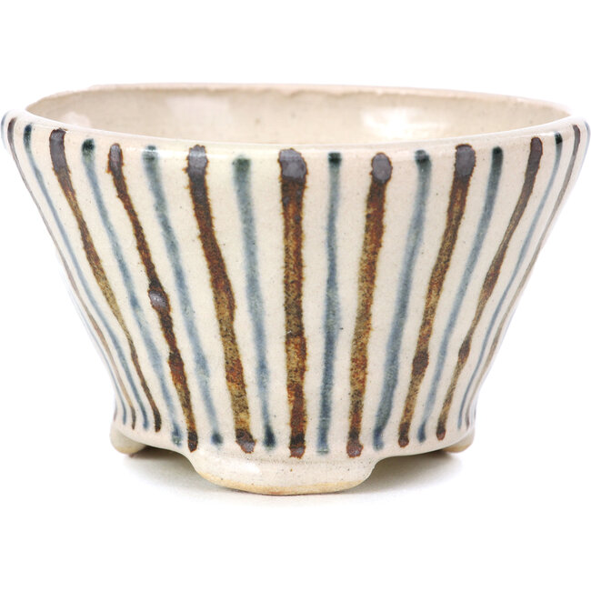 Maceta de bonsái redonda beige de Bonsai - 85 x 85 x 45 mm