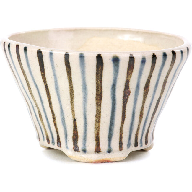 Maceta de bonsái redonda beige de Bonsai - 85 x 85 x 45 mm