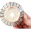 Pot à bonsaï rond beige par Bonsai - 85 x 85 x 45 mm
