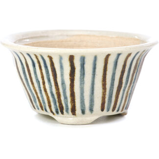 Bonsai Pot à bonsaï rond beige de 85 mm par Bonsai, Japon
