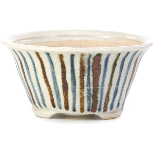 Maceta de bonsái redonda beige de Bonsai - 85 x 85 x 45 mm