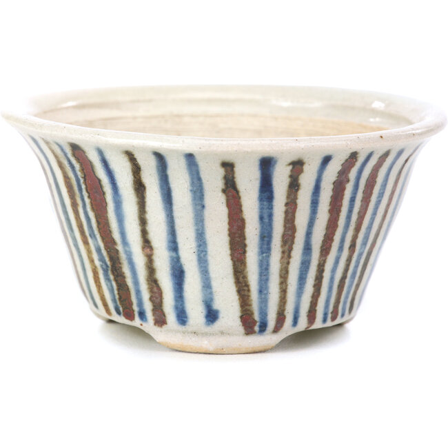 Round beige bonsai pot by Bonsai - 85 x 85 x 45 mm