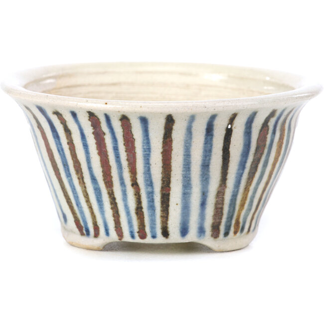 Ronde beige bonsaipot van Bonsai - 85 x 85 x 45 mm