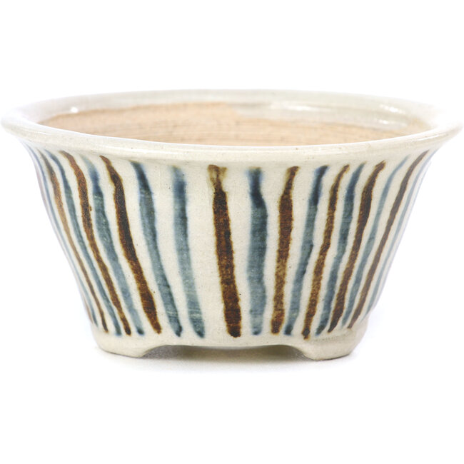 Vaso per bonsai rotondo beige di Bonsai - 85 x 85 x 45 mm