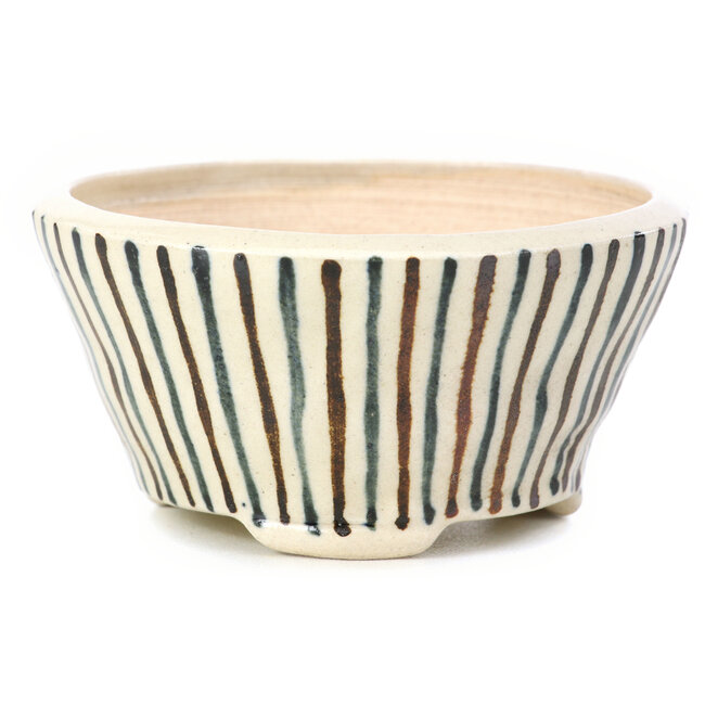 Maceta de bonsái redonda beige de Bonsai - 85 x 85 x 45 mm