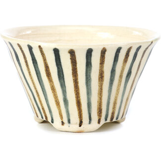 Bonsai Pot à bonsaï rond beige de 85 mm par Bonsai, Japon