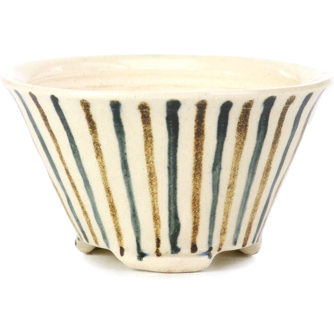 Maceta de bonsái redonda beige de Bonsai - 85 x 85 x 45 mm