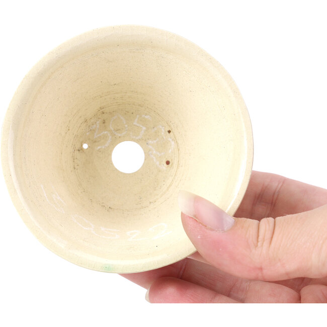 Ronde beige bonsaipot van Bonsai - 85 x 85 x 45 mm