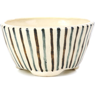 Bonsai Pot à bonsaï rond beige de 85 mm par Bonsai, Japon