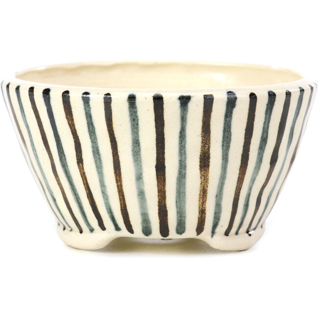 Vaso per bonsai rotondo beige di Bonsai - 85 x 85 x 45 mm