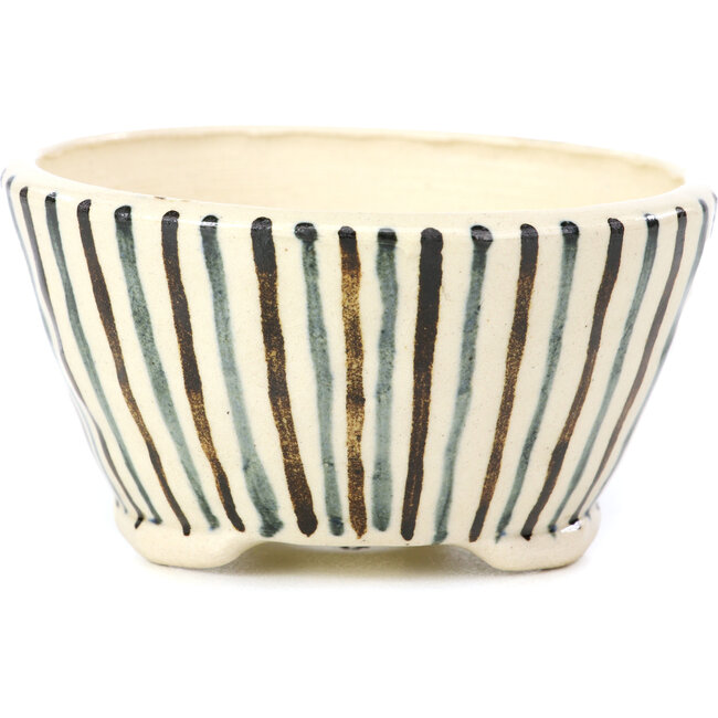 Vaso per bonsai rotondo beige di Bonsai - 85 x 85 x 45 mm