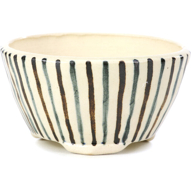 Maceta de bonsái redonda beige de Bonsai - 85 x 85 x 45 mm