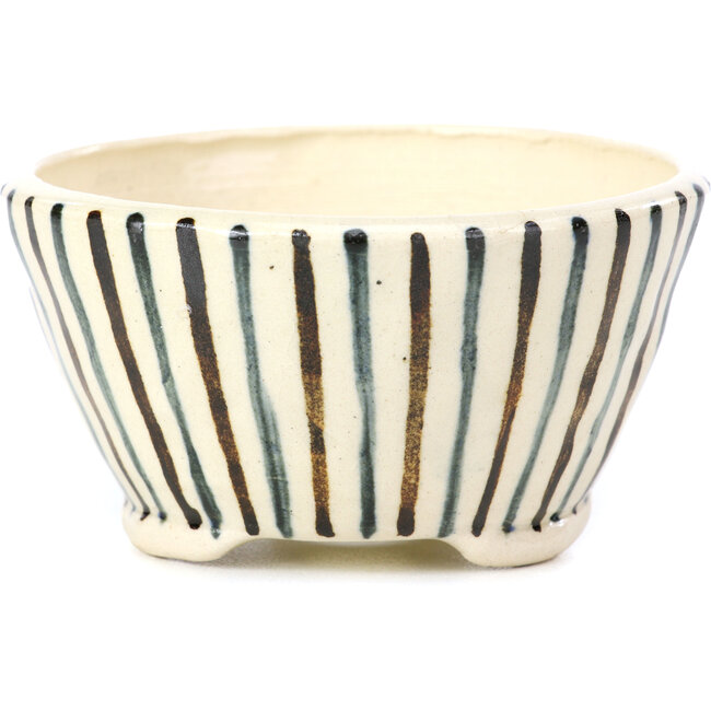 Maceta de bonsái redonda beige de Bonsai - 85 x 85 x 45 mm