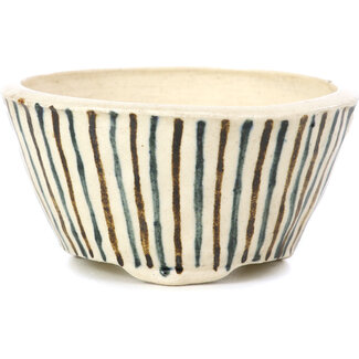 Bonsai Pot à bonsaï rond beige de 85 mm par Bonsai, Japon
