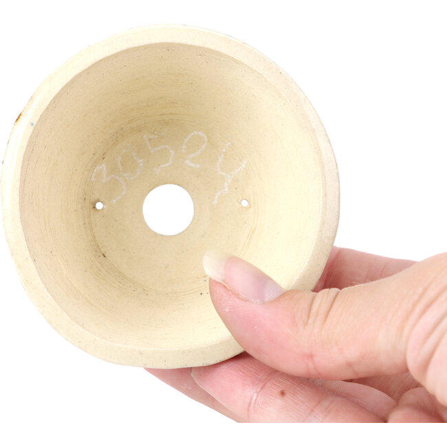 Maceta de bonsái redonda beige de Bonsai - 85 x 85 x 45 mm