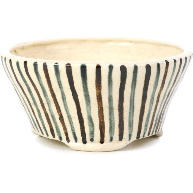 Round beige bonsai pot by Bonsai - 85 x 85 x 45 mm