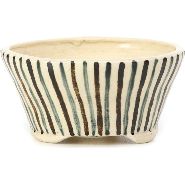 Maceta de bonsái redonda beige de Bonsai - 85 x 85 x 45 mm