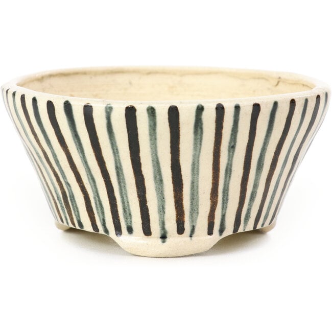 Round beige bonsai pot by Bonsai - 85 x 85 x 45 mm