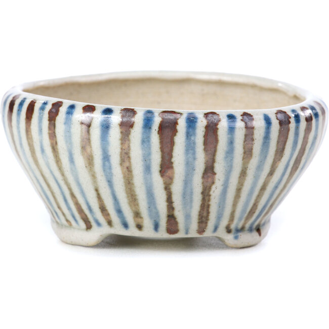 Ronde beige bonsaipot van Bonsai - 85 x 85 x 45 mm