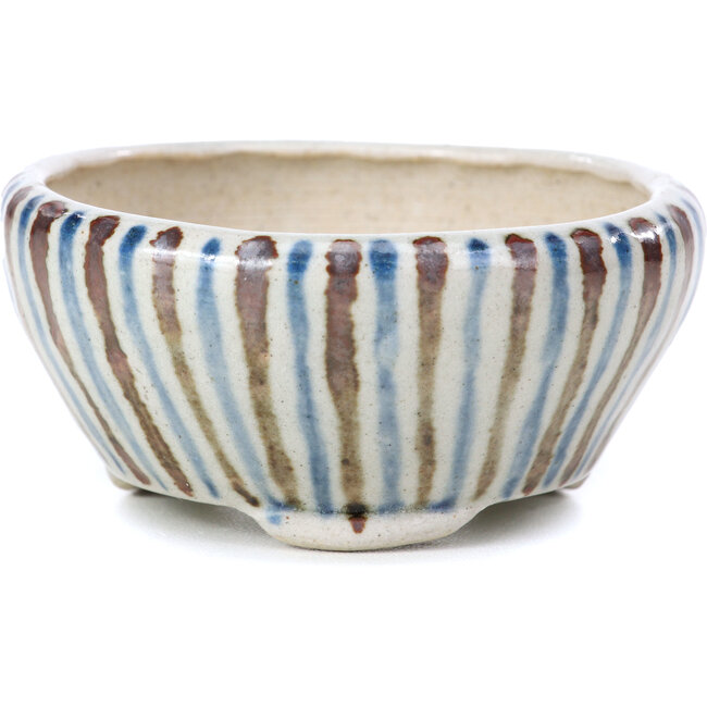 Maceta de bonsái redonda beige de Bonsai - 85 x 85 x 45 mm