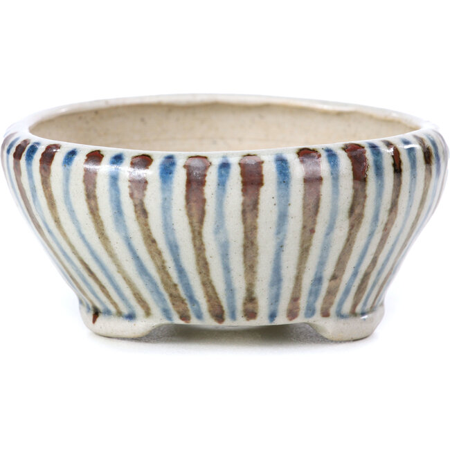 Maceta de bonsái redonda beige de Bonsai - 85 x 85 x 45 mm