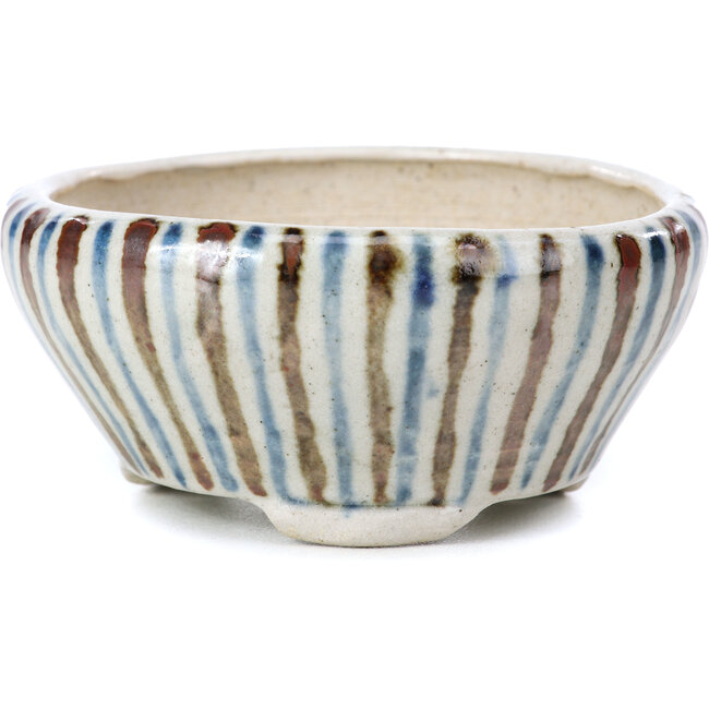 Round beige bonsai pot by Bonsai - 85 x 85 x 45 mm