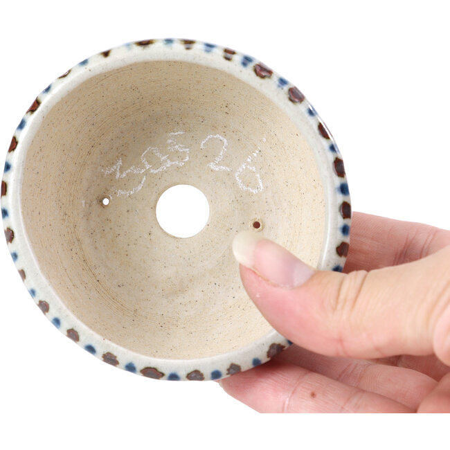 Runde beige Bonsaischale von Bonsai - 85 x 85 x 45 mm