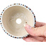 Ronde beige bonsaipot van Bonsai - 85 x 85 x 45 mm