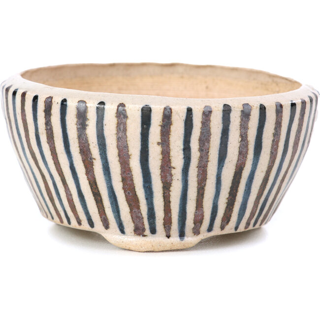 Maceta de bonsái redonda beige de Bonsai - 85 x 85 x 45 mm