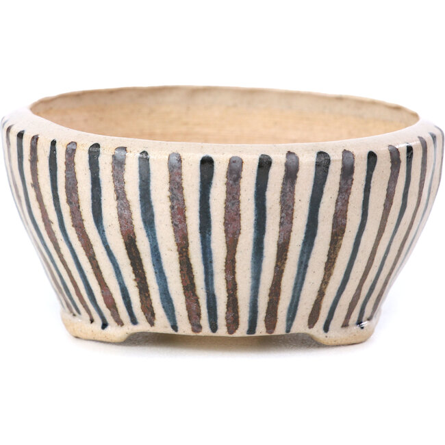 Maceta de bonsái redonda beige de Bonsai - 85 x 85 x 45 mm