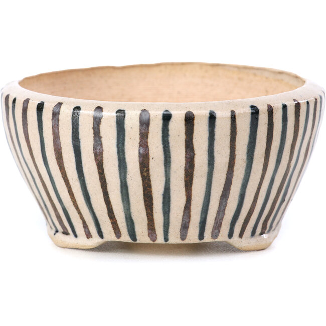 Round beige bonsai pot by Bonsai - 85 x 85 x 45 mm