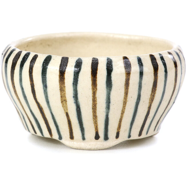 Runde beige Bonsaischale von Bonsai - 65 x 65 x 35 mm