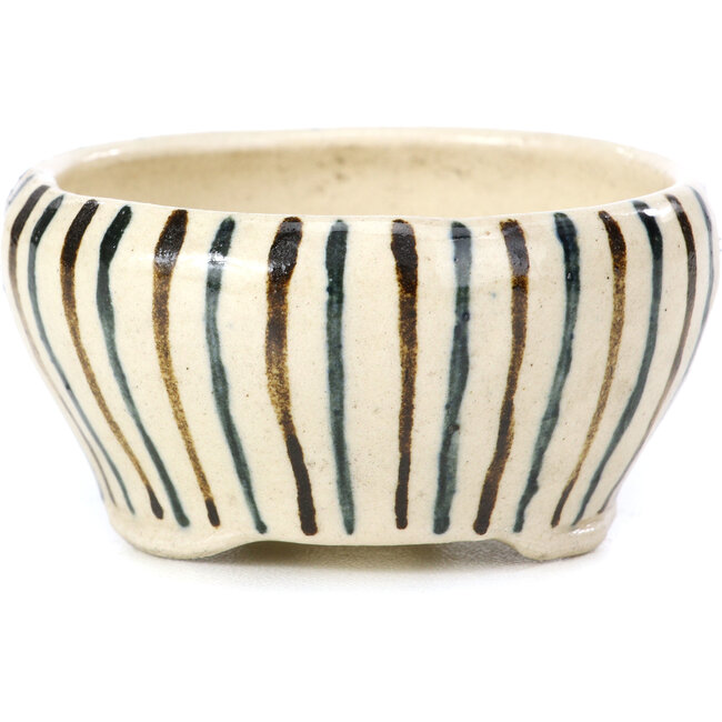 Maceta de bonsái redonda beige de Bonsai - 65 x 65 x 35 mm