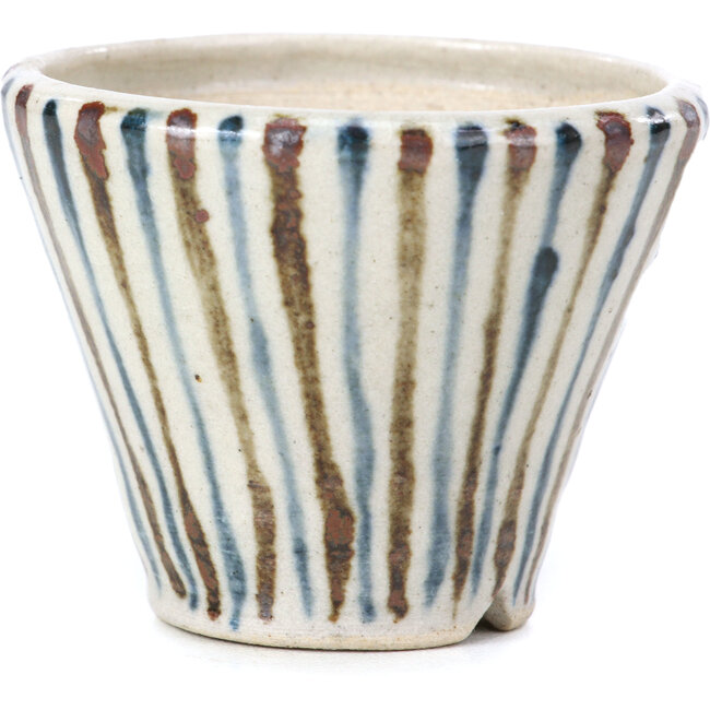 Pot à bonsaï rond beige par Bonsai - 65 x 65 x 50 mm