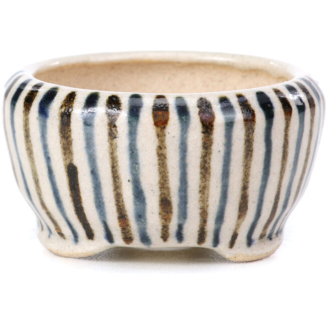 Maceta de bonsái redonda beige de Bonsai - 50 x 50 x 30 mm