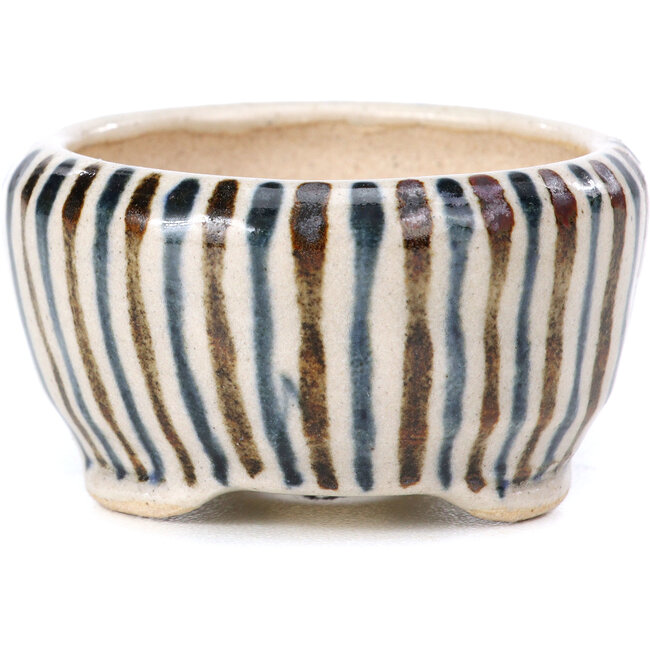 Pot à bonsaï rond beige par Bonsai - 50 x 50 x 30 mm