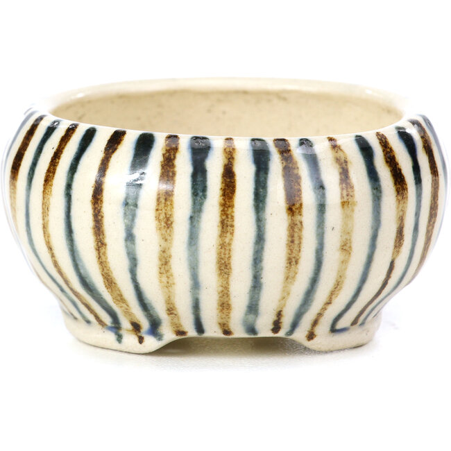 Runde beige Bonsaischale von Bonsai - 60 x 60 x 30 mm