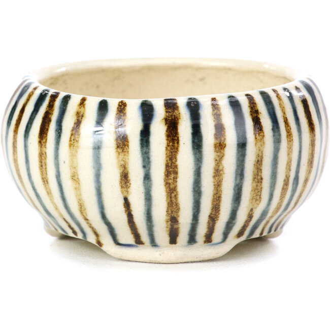 Round beige bonsai pot by Bonsai - 60 x 60 x 30 mm