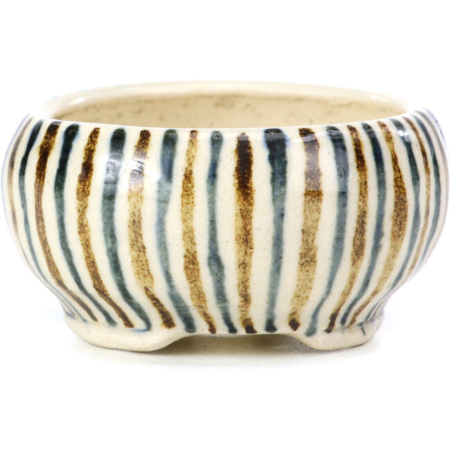 Runde beige Bonsaischale von Bonsai - 60 x 60 x 30 mm