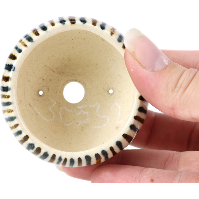 Vaso per bonsai rotondo beige di Bonsai - 60 x 60 x 30 mm