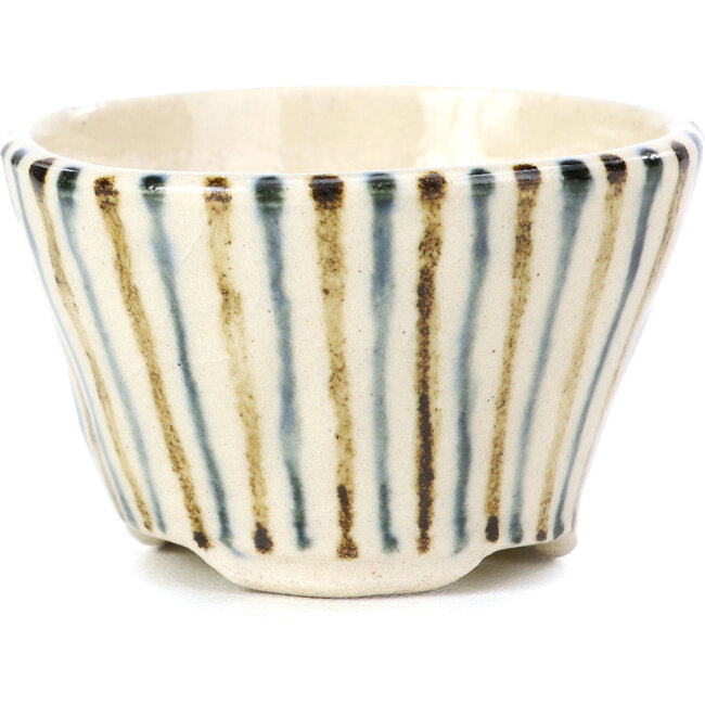 Pot à bonsaï rond beige par Bonsai - 60 x 60 x 30 mm