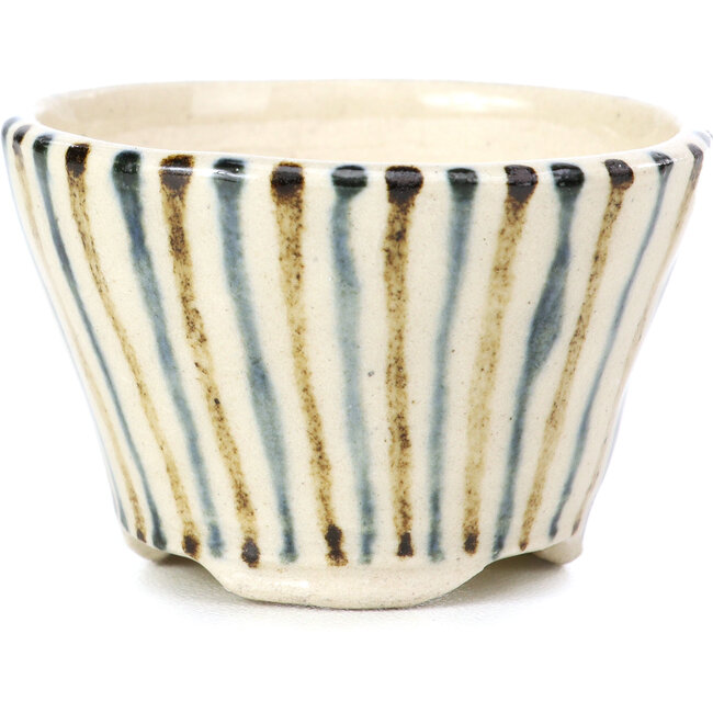 Ronde beige bonsaipot van Bonsai - 60 x 60 x 30 mm