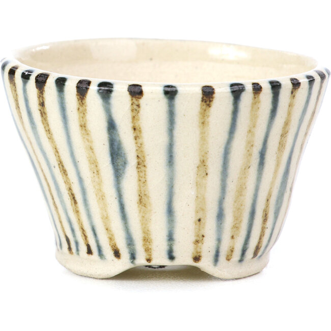 Ronde beige bonsaipot van Bonsai - 60 x 60 x 30 mm