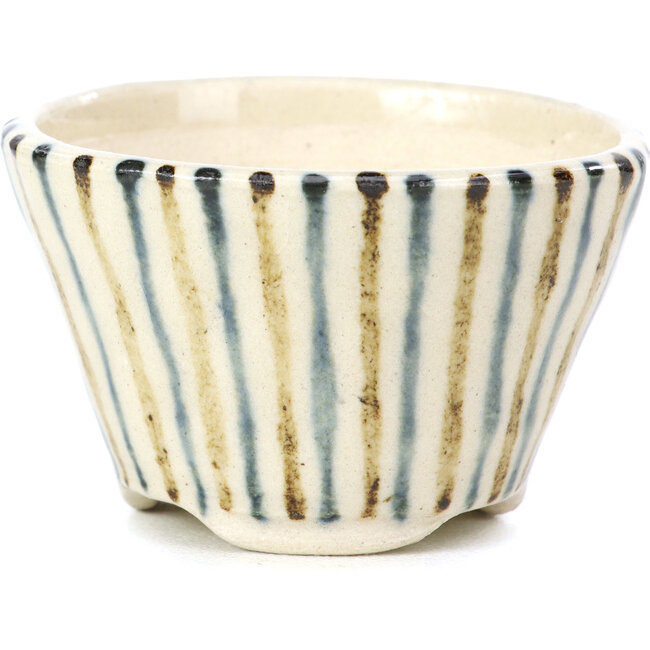 Ronde beige bonsaipot van Bonsai - 60 x 60 x 30 mm